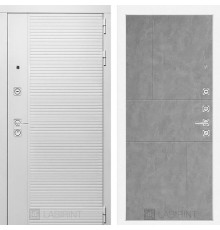 Входная металлическая дверь Лабиринт Piano white 21 Бетон светлый