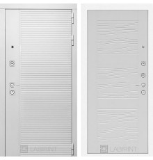 Входная металлическая дверь Лабиринт Piano white 06 Белое дерево
