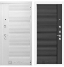 Входная металлическая дверь Лабиринт Piano white 22 Графит софт