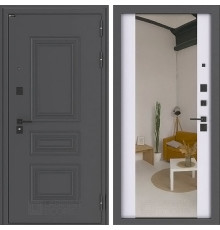 Входная металлическая дверь Лабиринт Орлеан с зеркалом Белый Soft