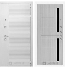 Входная металлическая дверь Лабиринт Piano white 02 Сандал белый