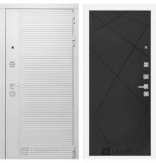 Входная металлическая дверь Лабиринт Piano white 24 Графит софт