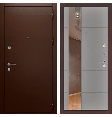 Входная металлическая дверь Лабиринт Classic 19 Грей софт с зеркалом
