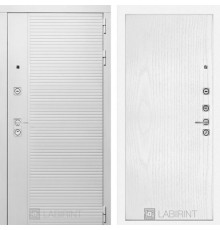 Входная металлическая дверь Лабиринт Piano white 07 Белое дерево