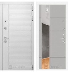 Входная металлическая дверь Лабиринт Piano white 19 с Зеркалом Грей Софт