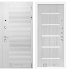 Входная металлическая дверь Лабиринт Piano white 01 Сандал белый