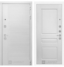 Входная металлическая дверь Лабиринт Piano white 03 Белый софт