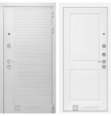 Входная металлическая дверь Лабиринт Piano white 11 Белый Софт