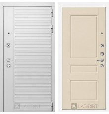 Входная металлическая дверь Лабиринт Piano white 03 Крем софт