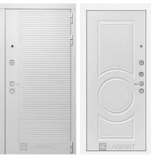 Входная металлическая дверь Лабиринт Piano white 23 Белый софт