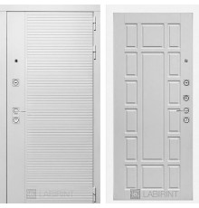 Входная металлическая дверь Лабиринт Piano white 12 Белое дерево