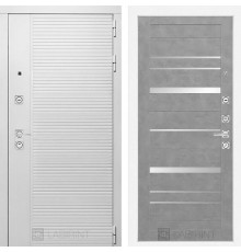 Входная металлическая дверь Лабиринт Piano white 20 Бетон светлый